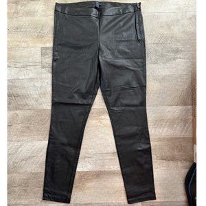 GAP Faux Leather Pant Leggings with side zipper and ankle zippers Size: 8